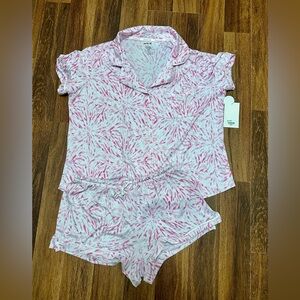 Hurley Pink and White Pajama Set